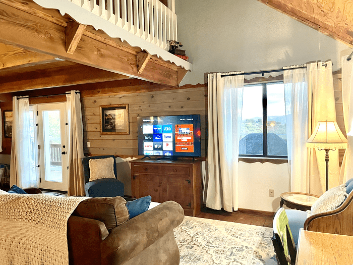 living room tv and view